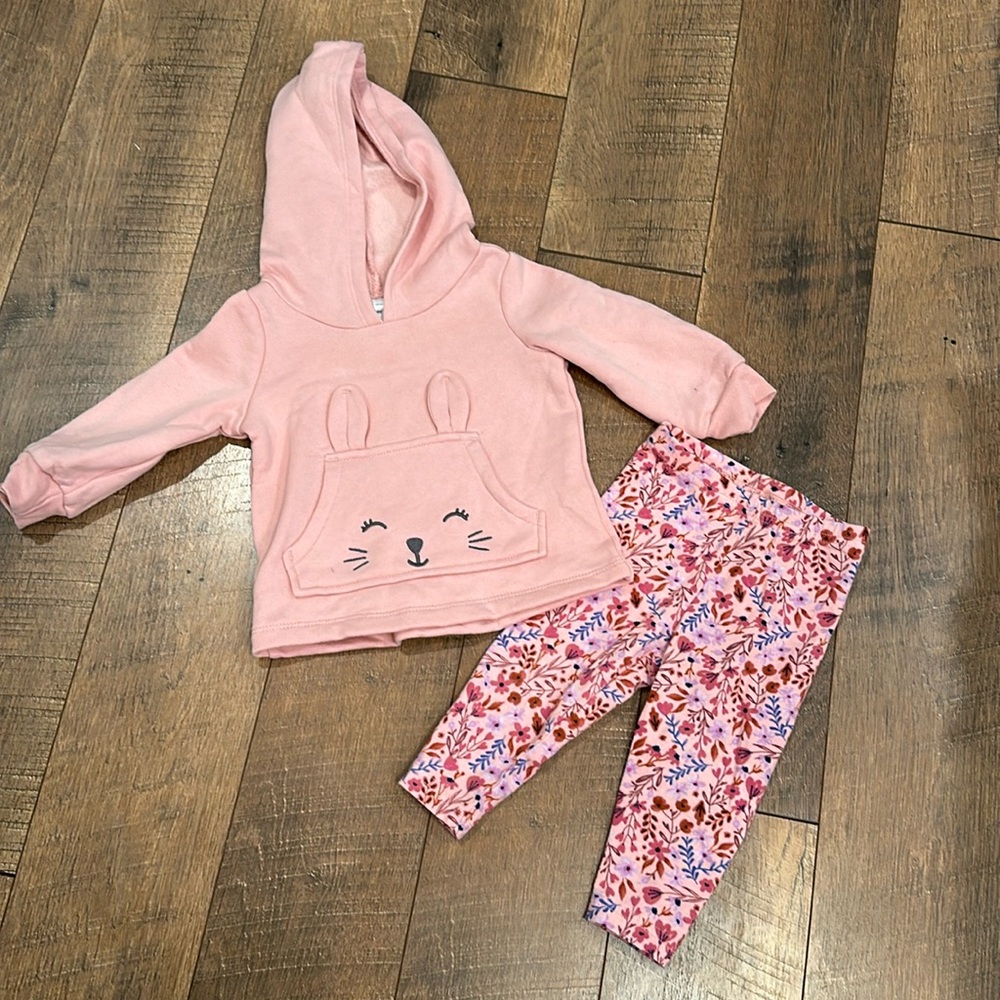 Pink Bunny Sweatshirt and Pant